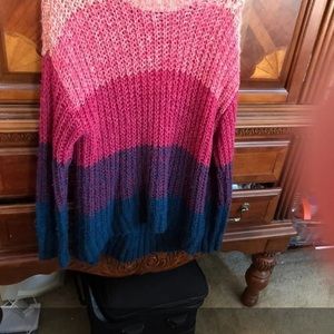 American Eagle Oversized Multicolor Knit Sweater